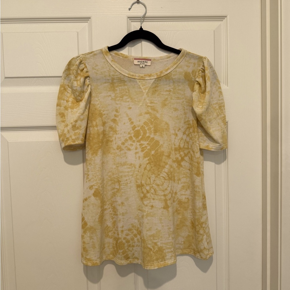 Andree Yellow Tie-Dye Blouse